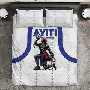Haiti Ayiti Nan Mondyal 2026 Bedding Set Fyete Lit Victwa White Version