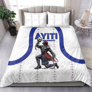 Haiti Ayiti Nan Mondyal 2026 Bedding Set Fyete Lit Victwa White Version