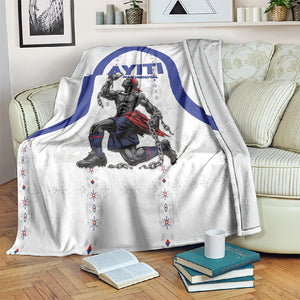 Haiti Ayiti Nan Mondyal 2026 Blanket Fyete Lit Victwa White Version