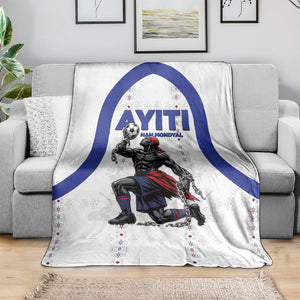 Haiti Ayiti Nan Mondyal 2026 Blanket Fyete Lit Victwa White Version