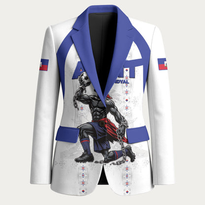 Custom Haiti Ayiti Nan Mondyal 2026 Blazer Fyete Lit Victwa White Version