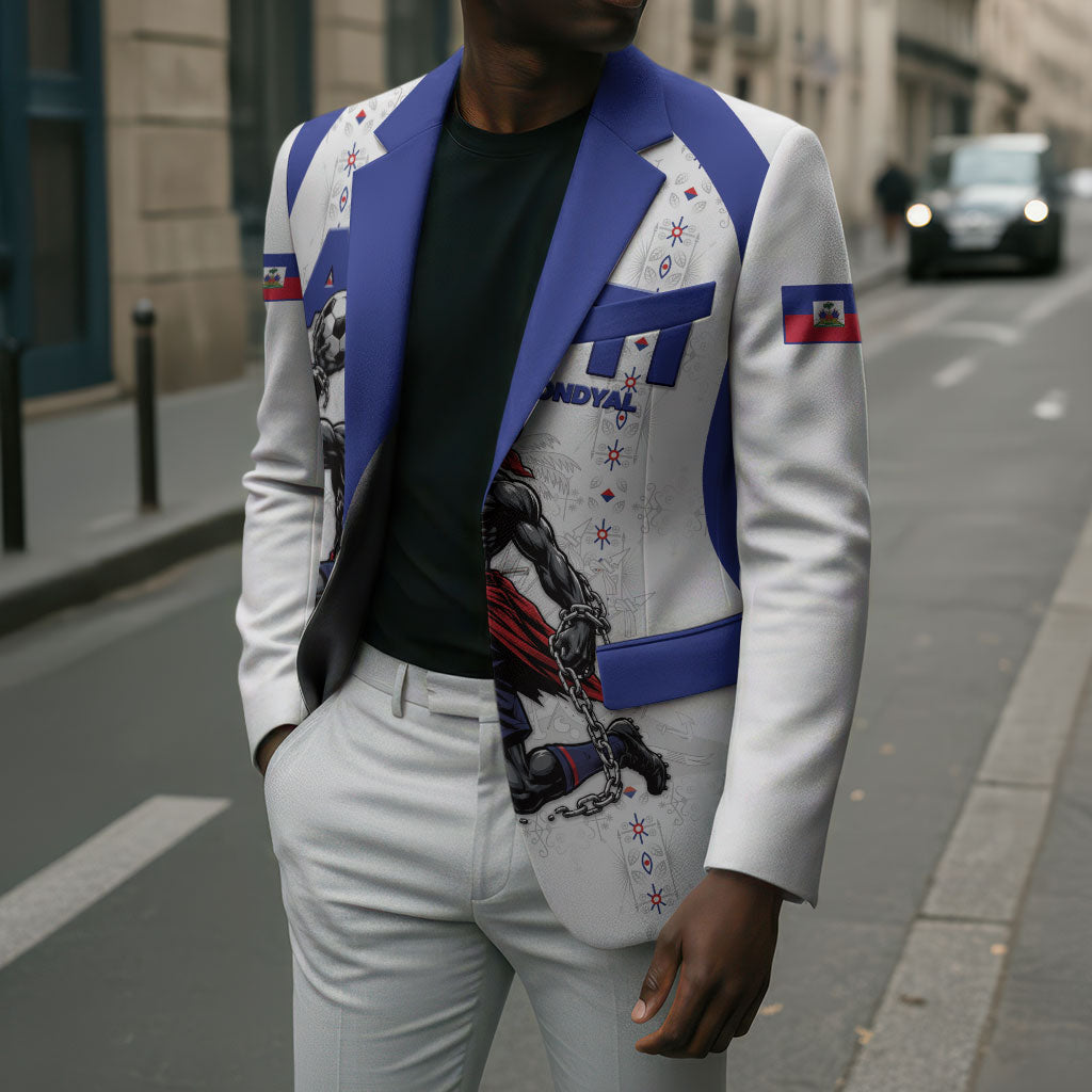Custom Haiti Ayiti Nan Mondyal 2026 Blazer Fyete Lit Victwa White Version