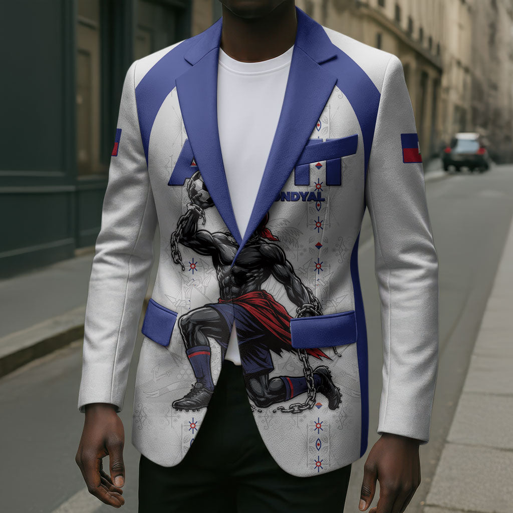 Custom Haiti Ayiti Nan Mondyal 2026 Blazer Fyete Lit Victwa White Version