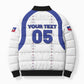 Custom Haiti Ayiti Nan Mondyal 2026 Bomber Puffer Jacket Fyete Lit Victwa White Version