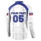 Custom Haiti Ayiti Nan Mondyal 2026 Button Sweatshirt Fyete Lit Victwa White Version