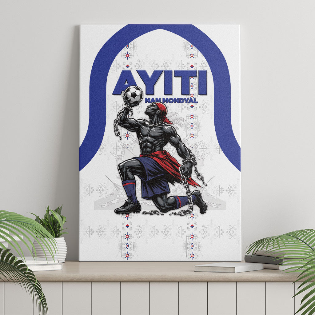 Haiti Ayiti Nan Mondyal 2026 Canvas Wall Art Fyete Lit Victwa White Version
