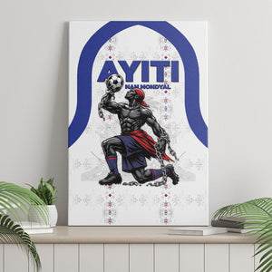 Haiti Ayiti Nan Mondyal 2026 Canvas Wall Art Fyete Lit Victwa White Version