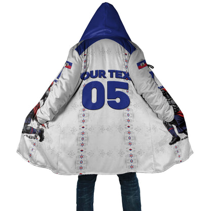 Custom Haiti Ayiti Nan Mondyal 2026 Cloak Fyete Lit Victwa White Version