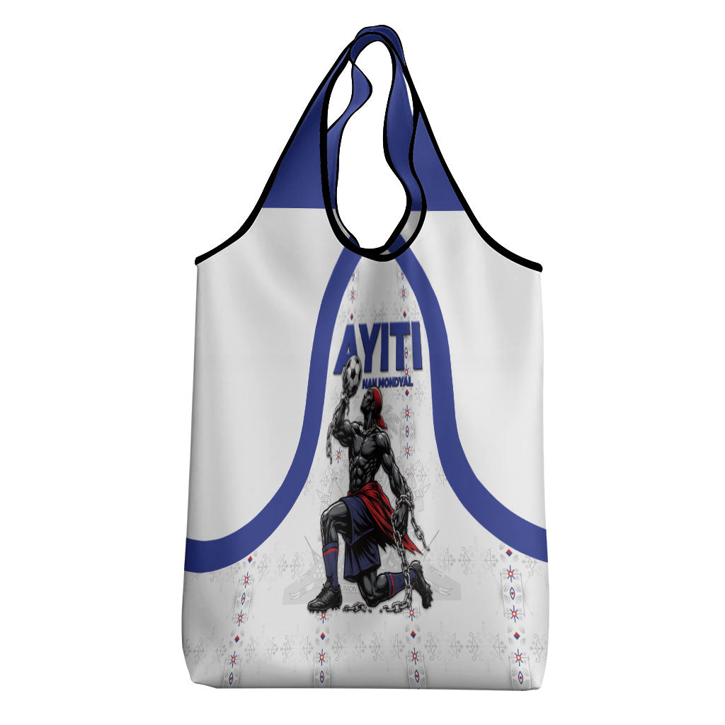 Haiti Ayiti Nan Mondyal 2026 Grocery Bag Fyete Lit Victwa White Version