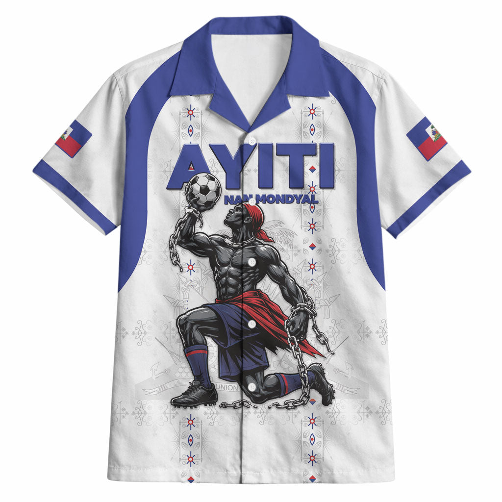 Custom Haiti Ayiti Nan Mondyal 2026 Hawaiian Shirt Fyete Lit Victwa White Version