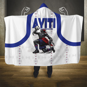 Haiti Ayiti Nan Mondyal 2026 Hooded Blanket Fyete Lit Victwa White Version