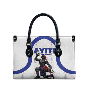 Haiti Ayiti Nan Mondyal 2026 Leather Bag Fyete Lit Victwa White Version