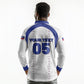 Custom Haiti Ayiti Nan Mondyal 2026 Long Sleeve Polo Shirt Fyete Lit Victwa White Version