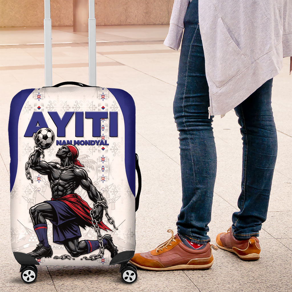 Haiti Ayiti Nan Mondyal 2026 Luggage Cover Fyete Lit Victwa White Version