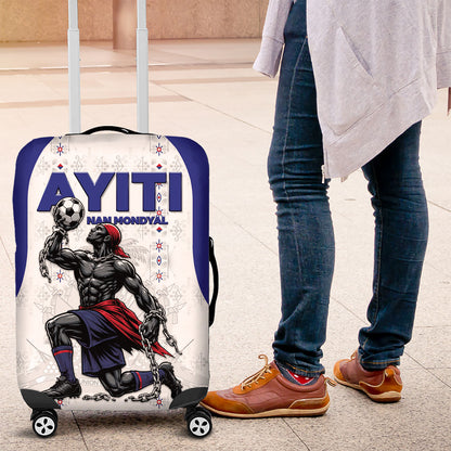 Haiti Ayiti Nan Mondyal 2026 Luggage Cover Fyete Lit Victwa White Version