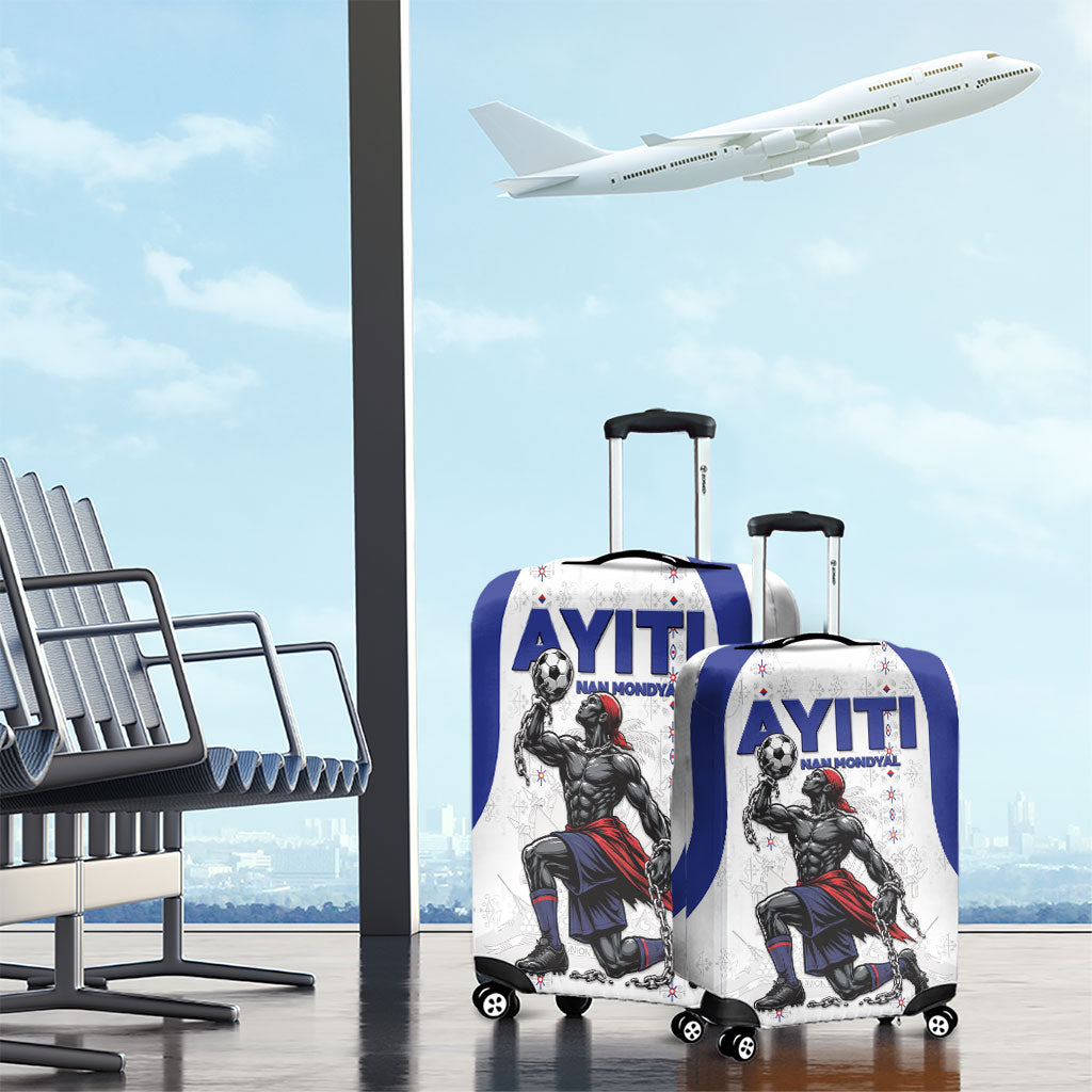 Haiti Ayiti Nan Mondyal 2026 Luggage Cover Fyete Lit Victwa White Version