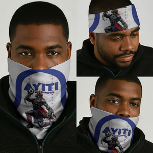 Haiti Ayiti Nan Mondyal 2026 Neck Gaiter Fyete Lit Victwa White Version