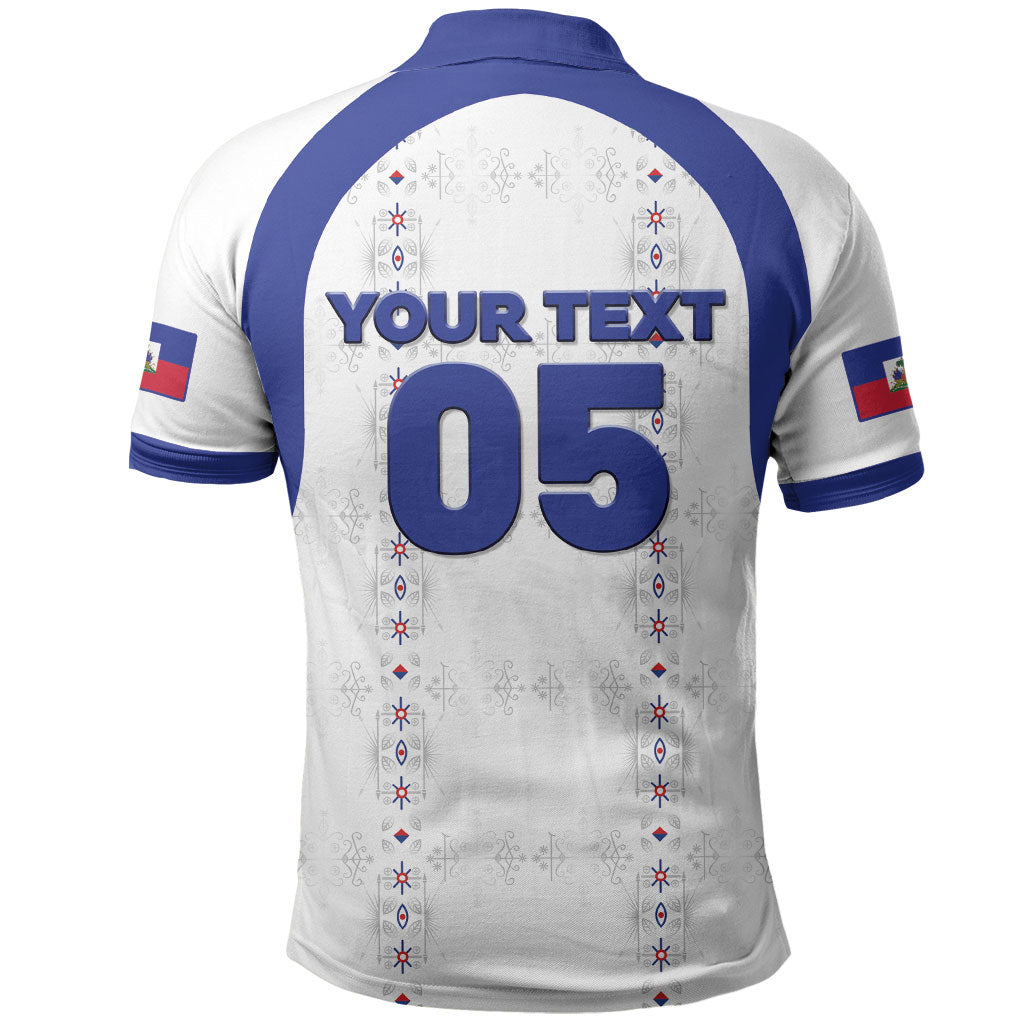 Custom Haiti Ayiti Nan Mondyal 2026 Polo Shirt Fyete Lit Victwa White Version