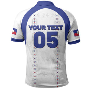 Custom Haiti Ayiti Nan Mondyal 2026 Polo Shirt Fyete Lit Victwa White Version