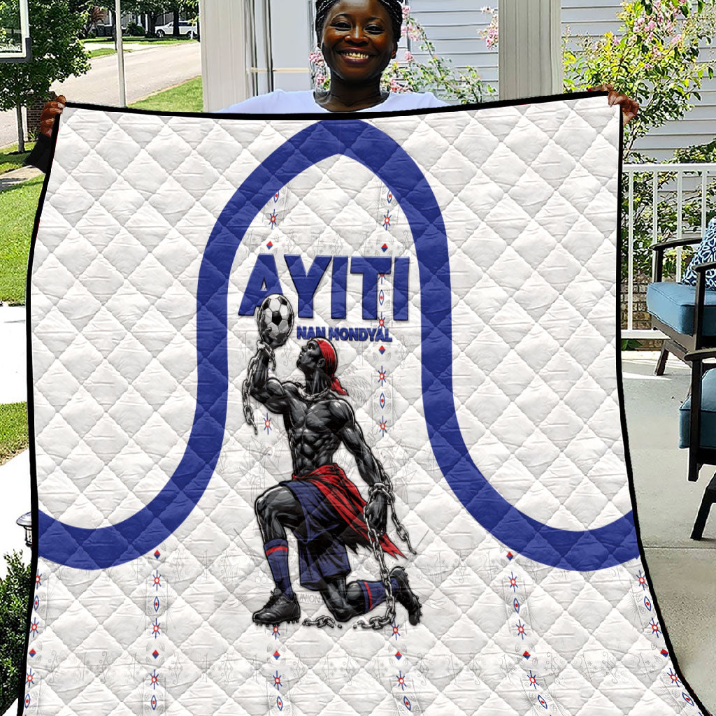 Haiti Ayiti Nan Mondyal 2026 Quilt Fyete Lit Victwa White Version