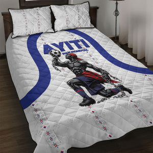 Haiti Ayiti Nan Mondyal 2026 Quilt Bed Set Fyete Lit Victwa White Version