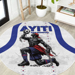 Haiti Ayiti Nan Mondyal 2026 Round Carpet Fyete Lit Victwa White Version