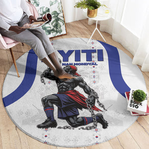 Haiti Ayiti Nan Mondyal 2026 Round Carpet Fyete Lit Victwa White Version