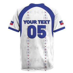 Custom Haiti Ayiti Nan Mondyal 2026 Rugby Jersey Fyete Lit Victwa White Version