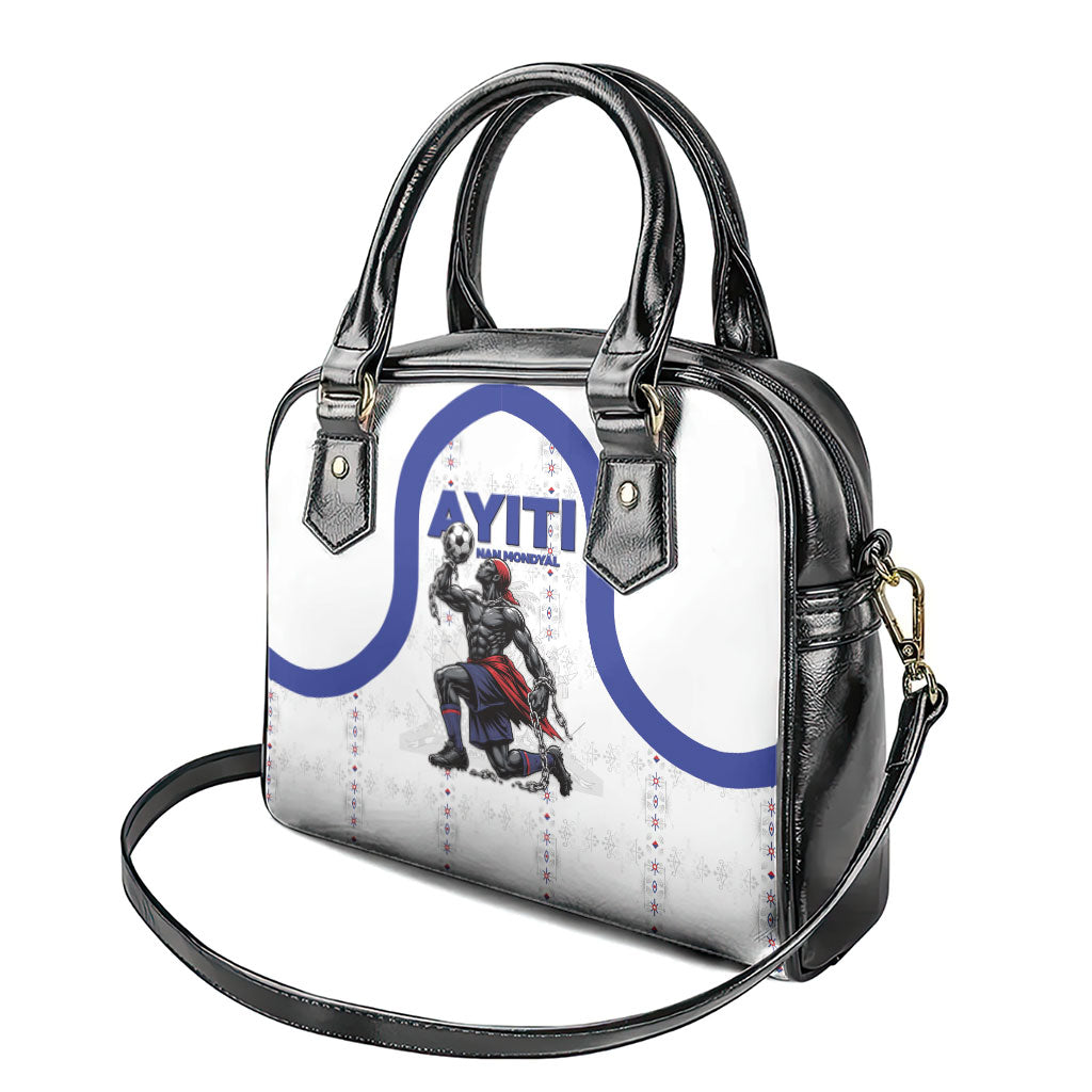 Haiti Ayiti Nan Mondyal 2026 Shoulder Handbag Fyete Lit Victwa White Version