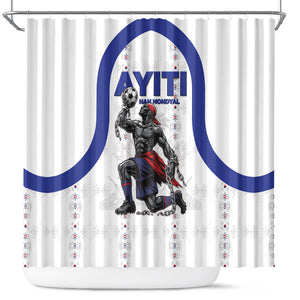 Haiti Ayiti Nan Mondyal 2026 Shower Curtain Fyete Lit Victwa White Version