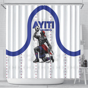 Haiti Ayiti Nan Mondyal 2026 Shower Curtain Fyete Lit Victwa White Version
