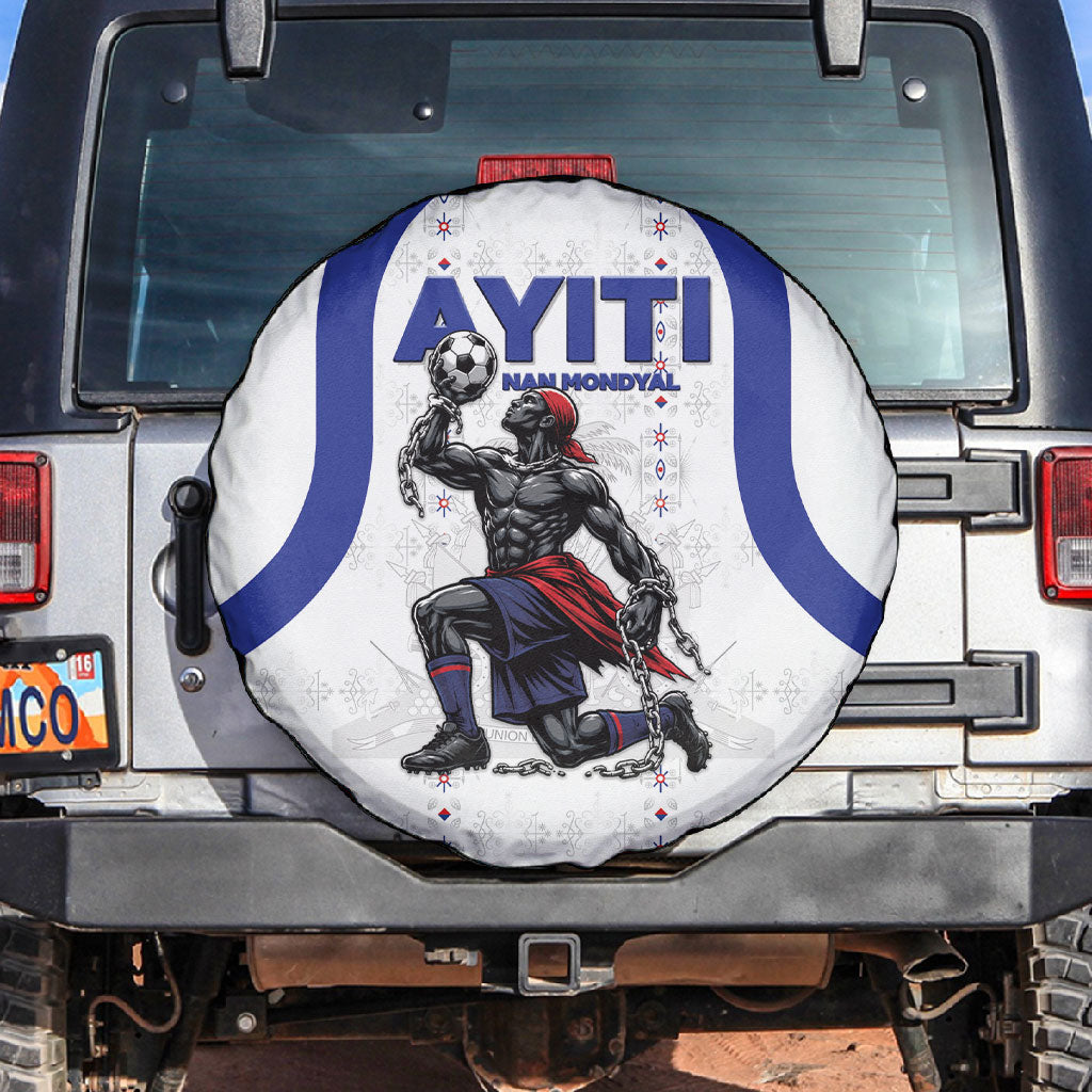 Haiti Ayiti Nan Mondyal 2026 Spare Tire Cover Fyete Lit Victwa White Version