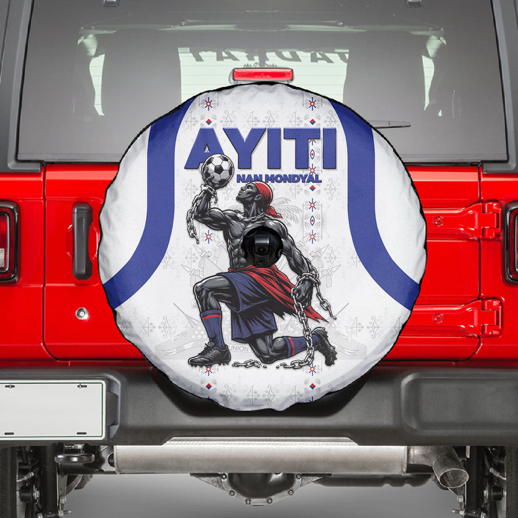 Haiti Ayiti Nan Mondyal 2026 Spare Tire Cover Fyete Lit Victwa White Version