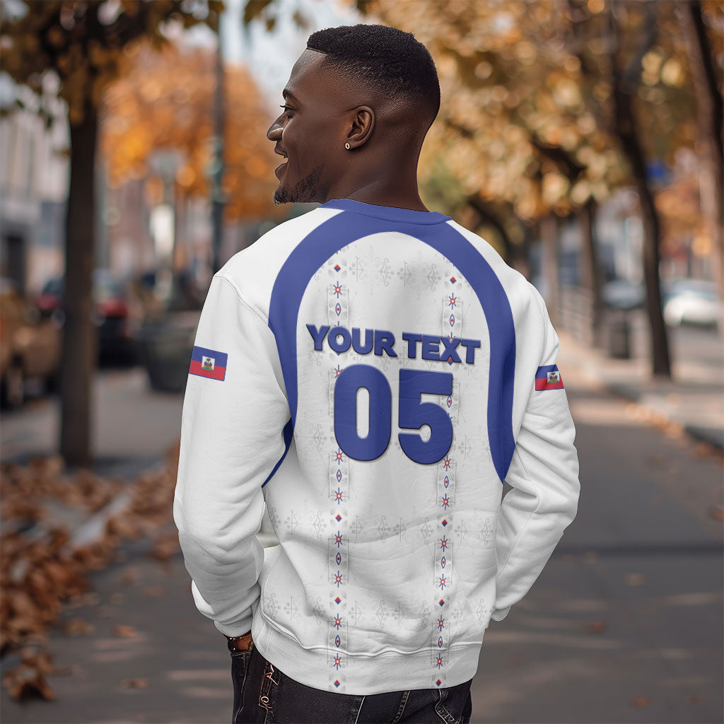 Custom Haiti Ayiti Nan Mondyal 2026 Sweatshirt Fyete Lit Victwa White Version