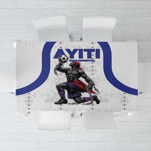 Haiti Ayiti Nan Mondyal 2026 Tablecloth Fyete Lit Victwa White Version