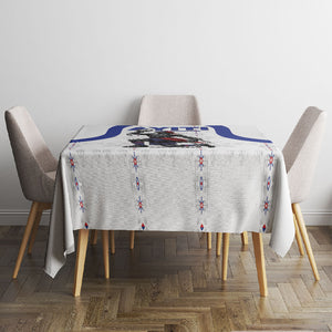 Haiti Ayiti Nan Mondyal 2026 Tablecloth Fyete Lit Victwa White Version