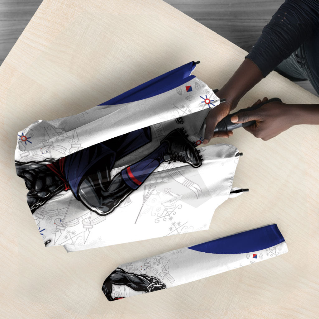 Haiti Ayiti Nan Mondyal 2026 Umbrella Fyete Lit Victwa White Version