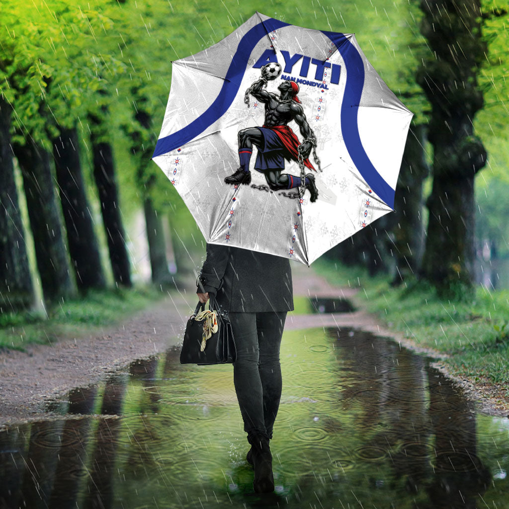 Haiti Ayiti Nan Mondyal 2026 Umbrella Fyete Lit Victwa White Version