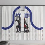 Haiti Ayiti Nan Mondyal 2026 Window Curtain Fyete Lit Victwa White Version