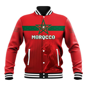 Custom Morocco Football 2026 Baseball Jacket Atlas Lions Breathtaking Victory Red Version