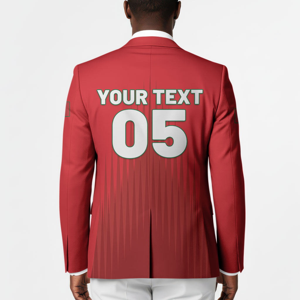 Custom Morocco Football 2026 Blazer Atlas Lions Breathtaking Victory Red Version