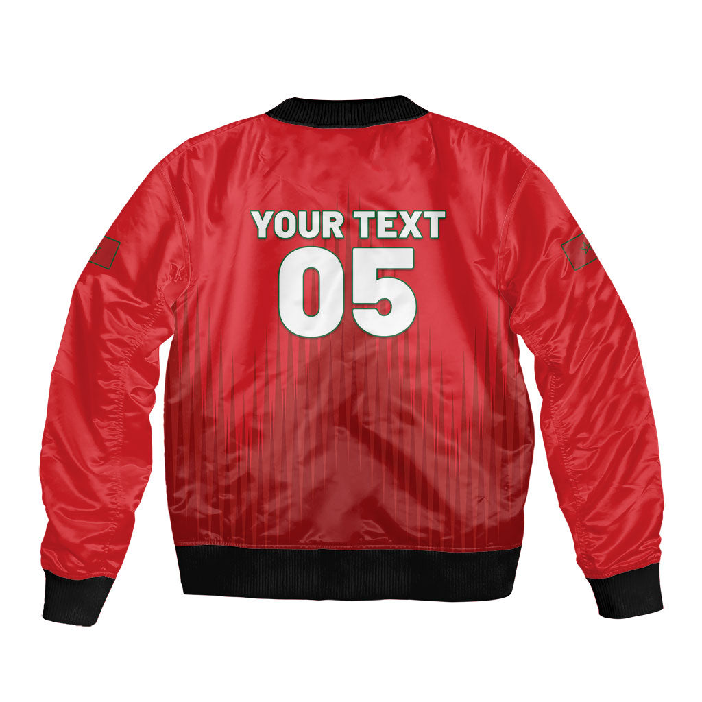 Custom Morocco Football 2026 Bomber Jacket Atlas Lions Breathtaking Victory Red Version