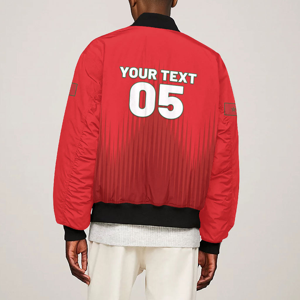 Custom Morocco Football 2026 Bomber Jacket Atlas Lions Breathtaking Victory Red Version