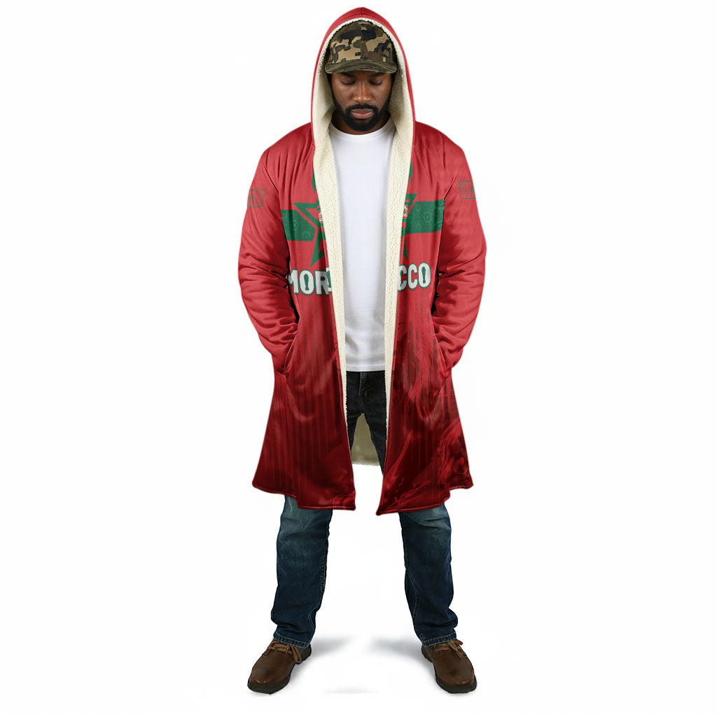 Custom Morocco Football 2026 Cloak Atlas Lions Breathtaking Victory Red Version