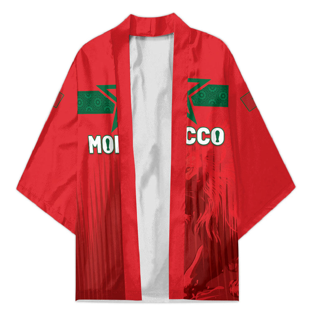 Custom Morocco Football 2026 Kimono Atlas Lions Breathtaking Victory Red Version