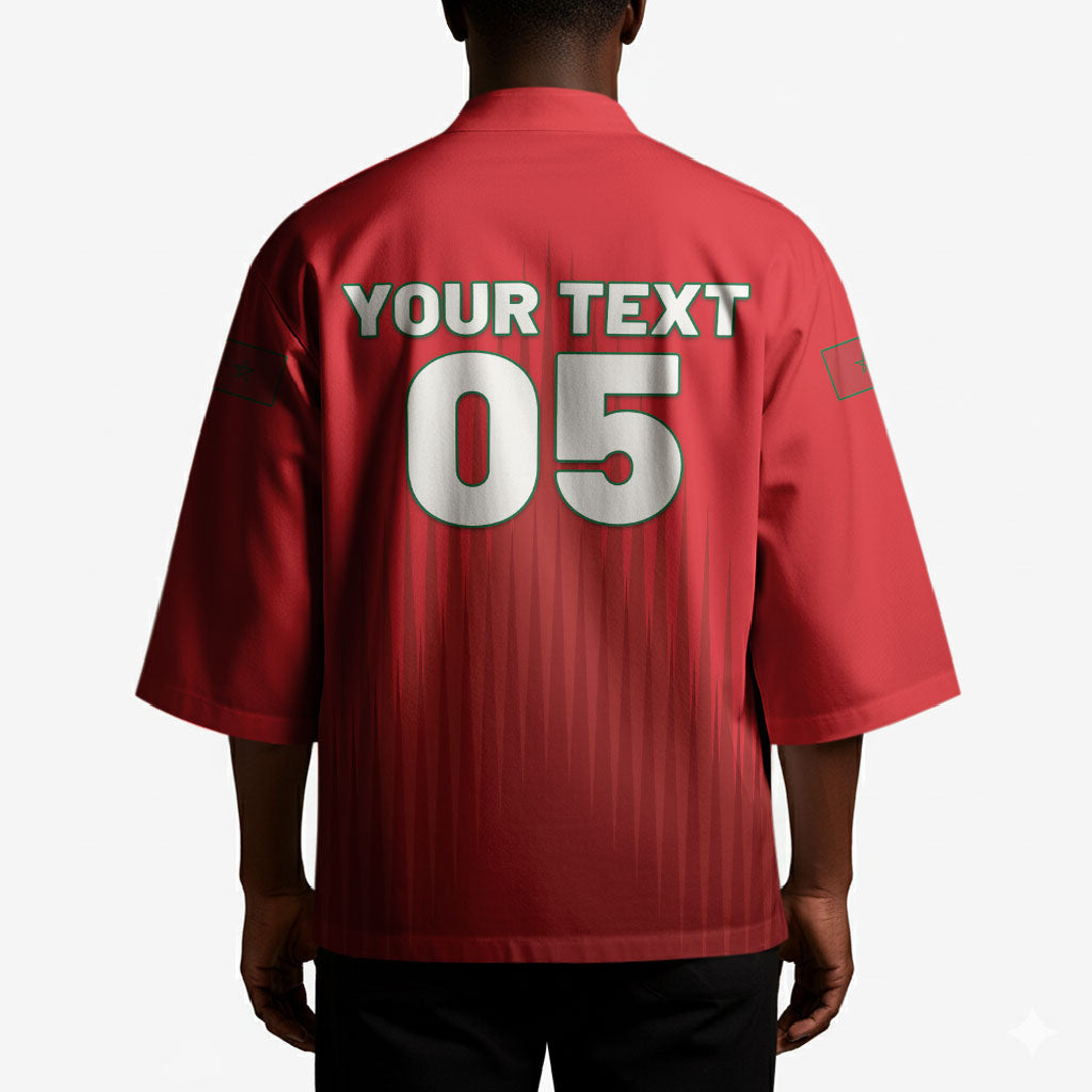 Custom Morocco Football 2026 Kimono Atlas Lions Breathtaking Victory Red Version