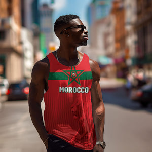 Custom Morocco Football 2026 Men Tank Top Atlas Lions Breathtaking Victory Red Version