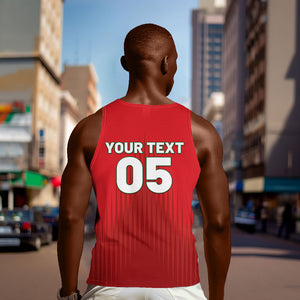 Custom Morocco Football 2026 Men Tank Top Atlas Lions Breathtaking Victory Red Version