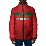 Custom Morocco Football 2026 Padded Jacket Atlas Lions Breathtaking Victory Red Version