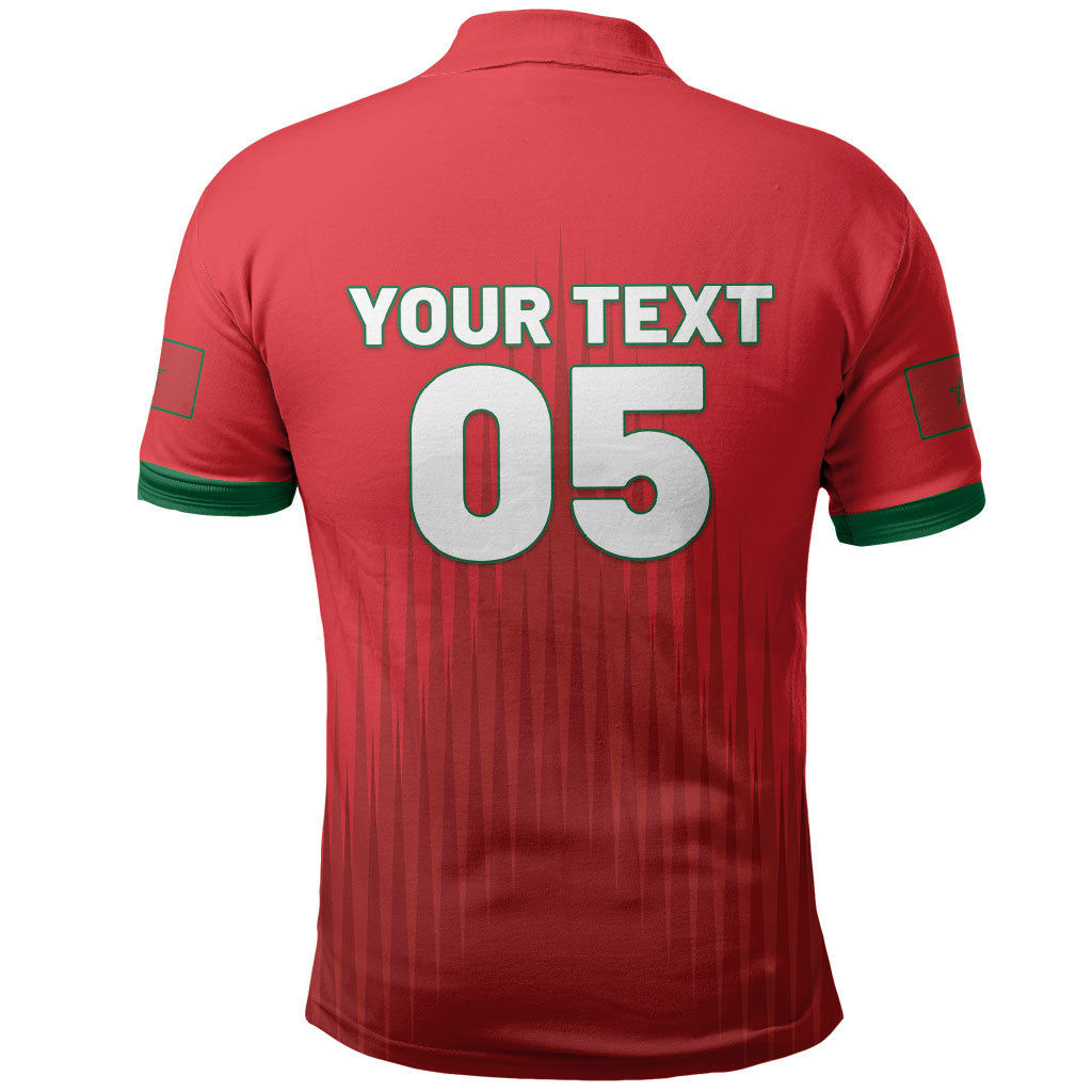 Custom Morocco Football 2026 Polo Shirt Atlas Lions Breathtaking Victory Red Version